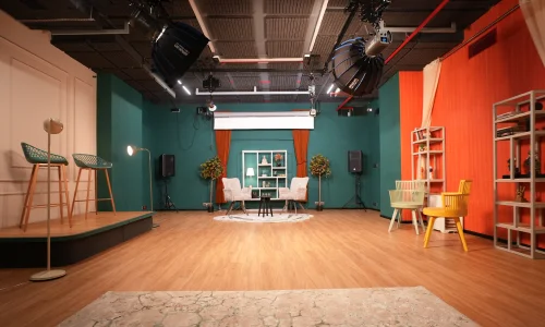 Podcast Studio Whole Room View